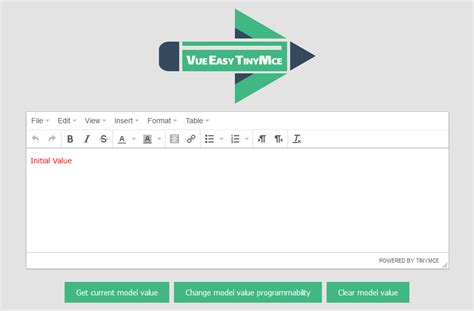 Used for retrieving the editor instance using the tinymce. . Tinymce vue 3 example